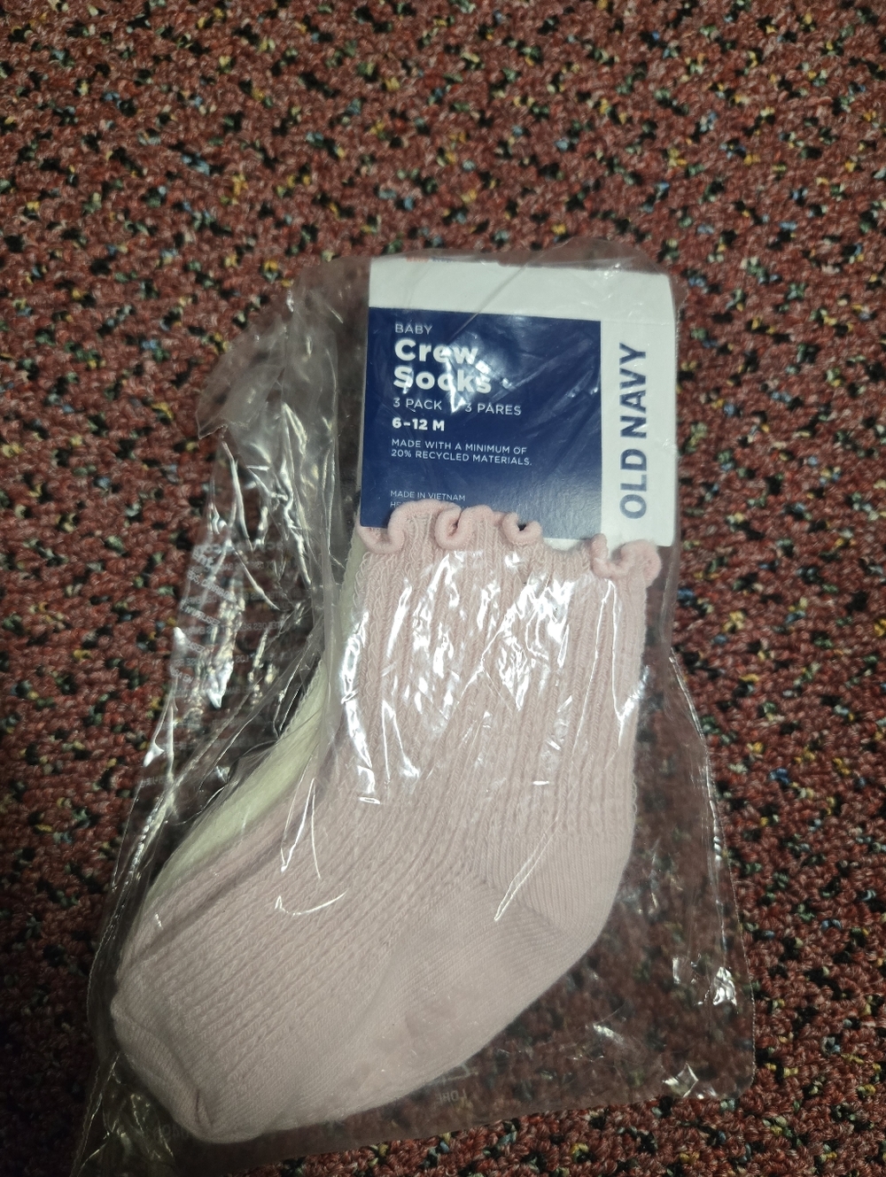 Old Navy Pink Baby Crew Socks - 3 Pack